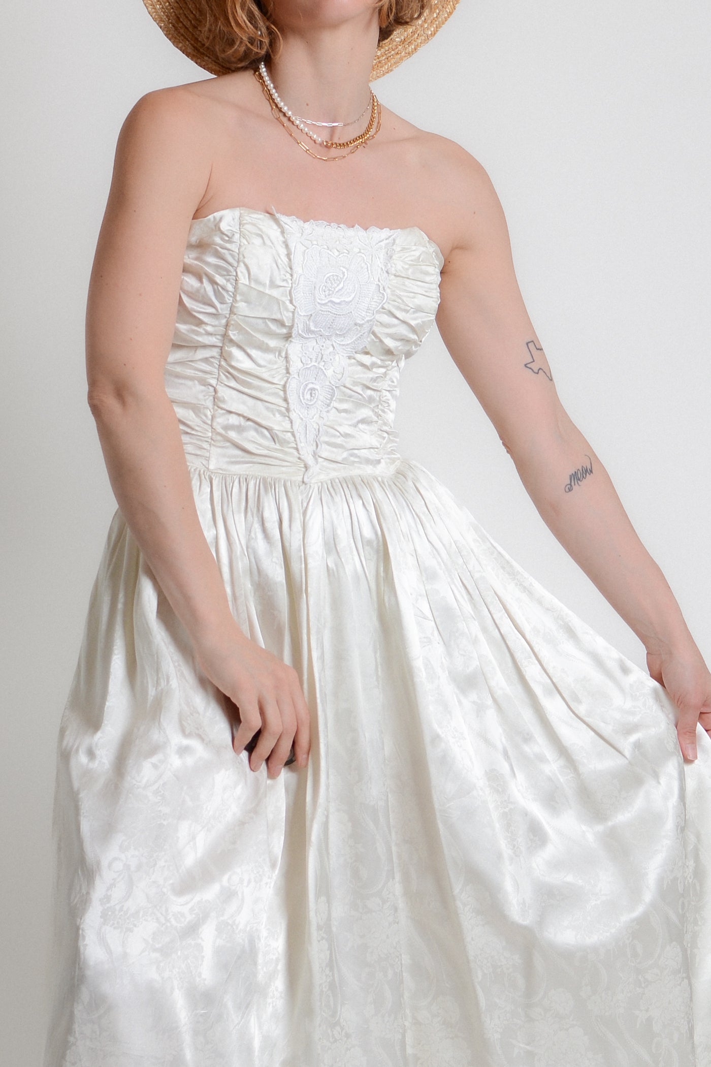 80s hotsell strapless dress