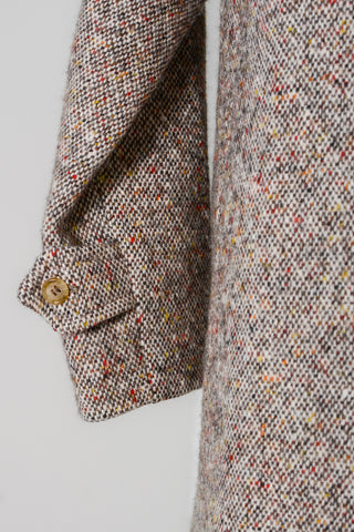 Burberry Prorsum Letterman Patch Tweed Coat