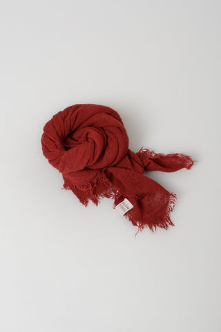 Raw Silk Bandana in Poppy