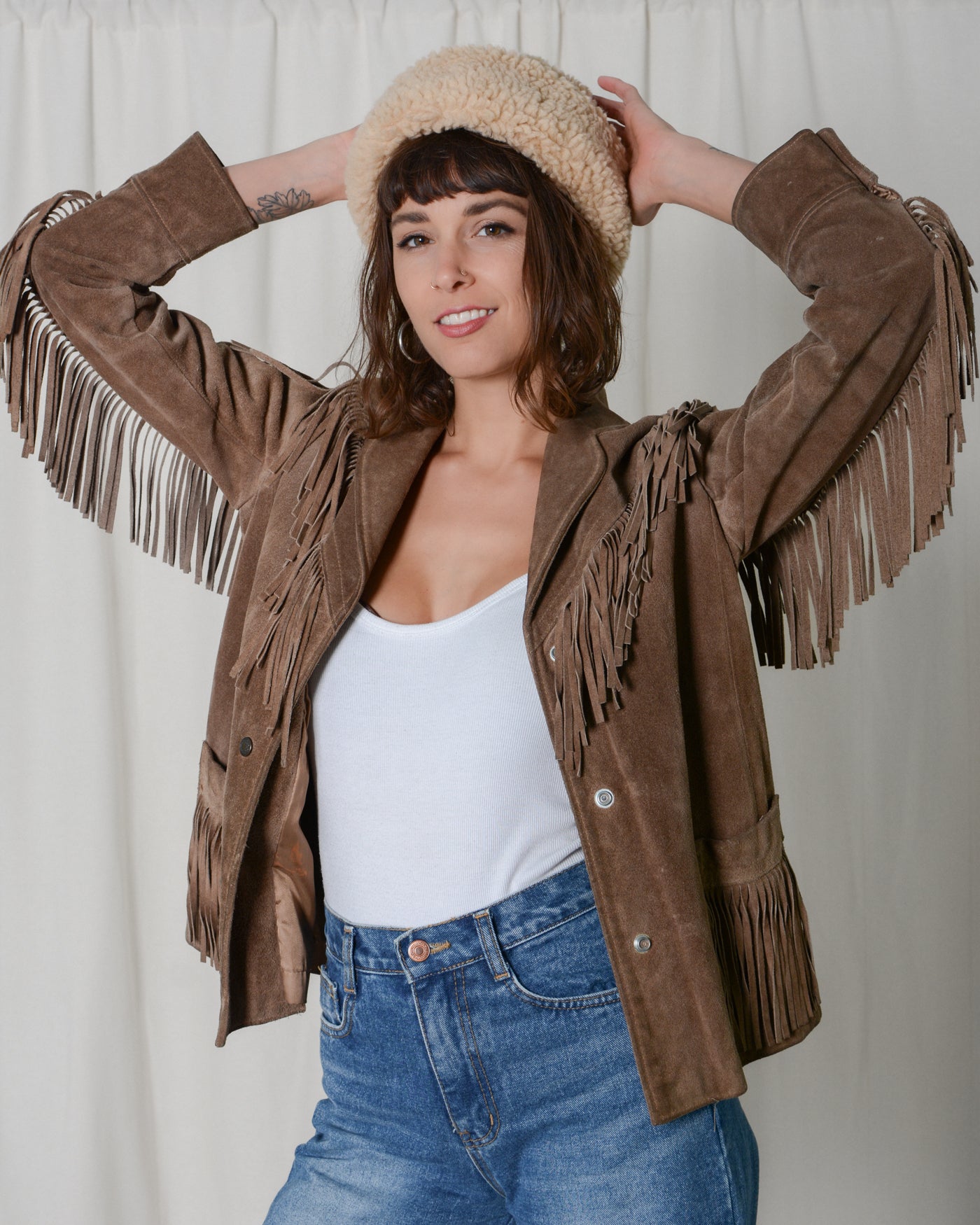 70s fringe jacket best sale