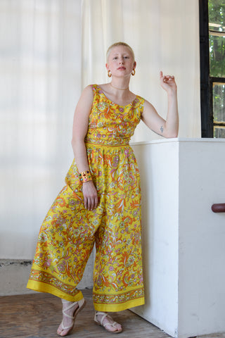 Groovy Floral Wide Leg Jumpsuit