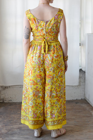 Groovy Floral Wide Leg Jumpsuit