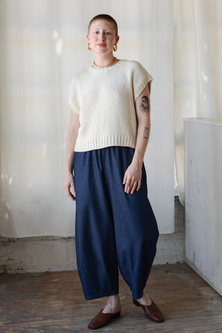 Pierre Cotton Sweater Top in Naturel