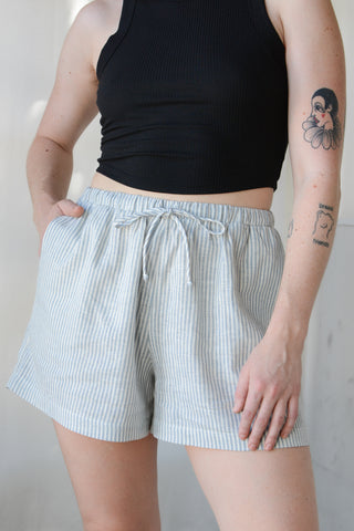 Kerry Stripe Linen Shorts