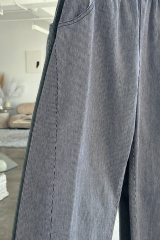 Arc Cotton Pant in Blue Stripe