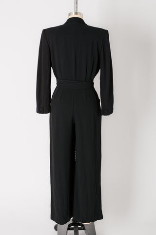 Donna Karen Wool Wrap Jumpsuit