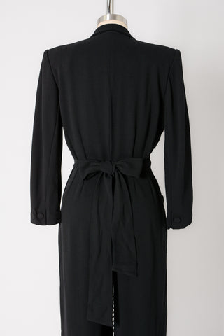 Donna Karen Wool Wrap Jumpsuit