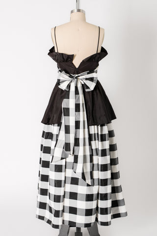 Gunne Sax Gingham Taffeta Gown