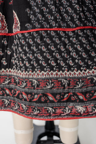 Rare Kani Quilted Paisley Indian Cotton Dress