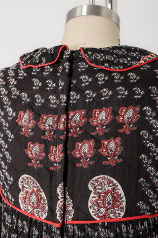 Rare Kani Quilted Paisley Indian Cotton Dress