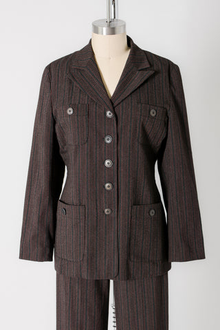 Biba Y2K Dark Pinstripe Pant Suit