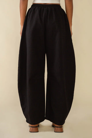 York Heavyweight Denim Barrel Pant in Black