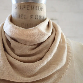 Raw Silk Bandana in Oatmeal