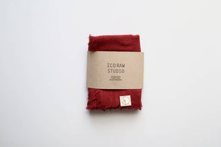 Raw Silk Bandana in Poppy